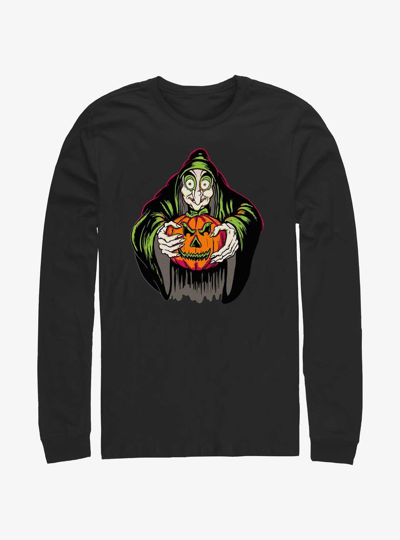 Disney100 Halloween Evil Queen Take The Pumpkin Long-Sleeve T-Shirt, BLACK, hi-res