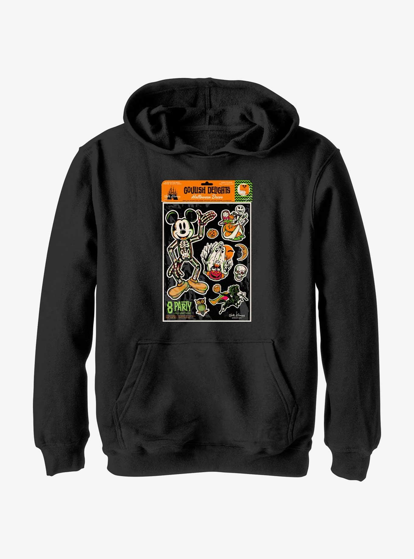 Disney100 Halloween Goulish Delights Stickers Youth Hoodie, , hi-res