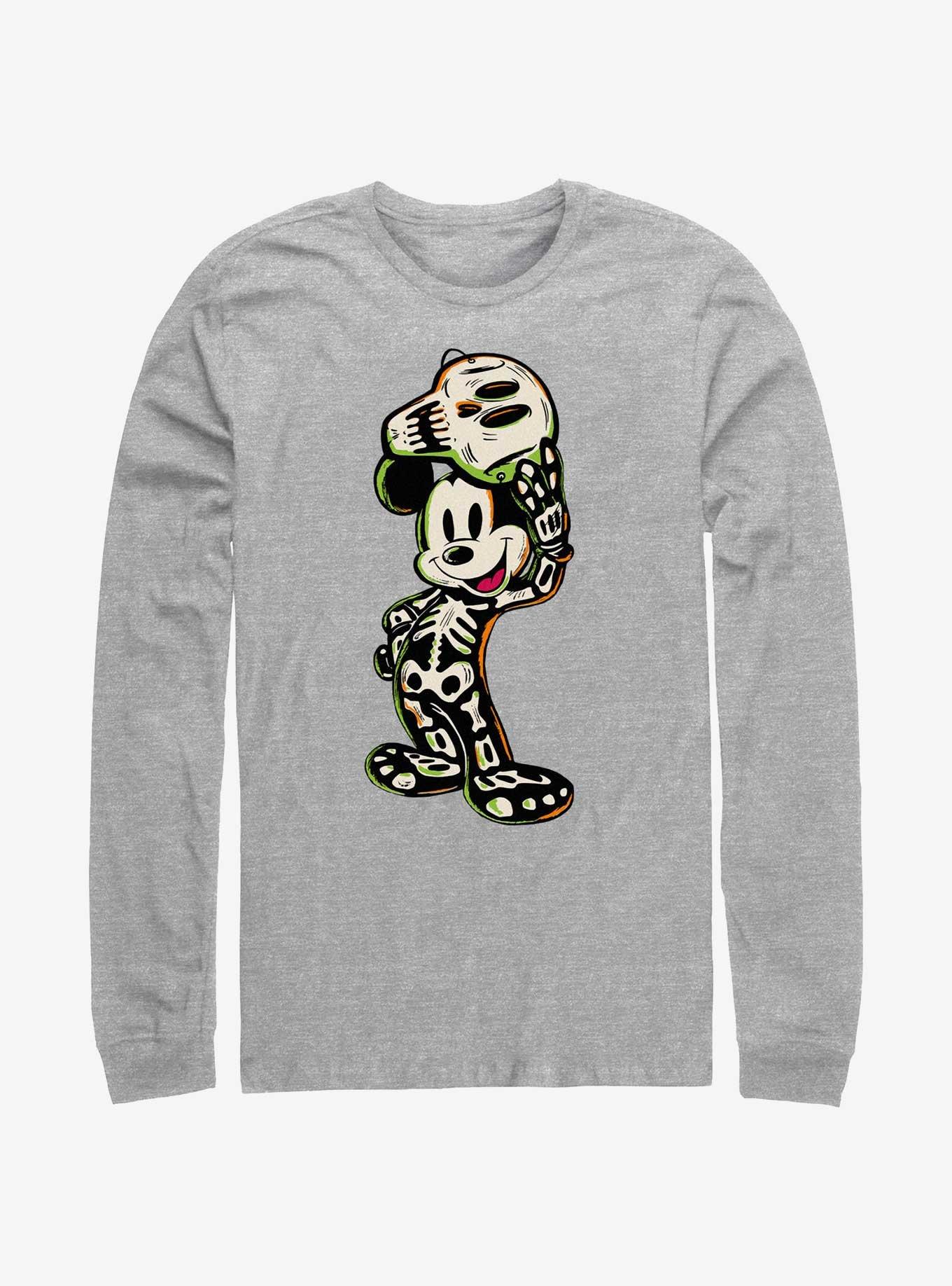 Disney100 Halloween Mickey Mouse Skeleton Long-Sleeve T-Shirt, , hi-res