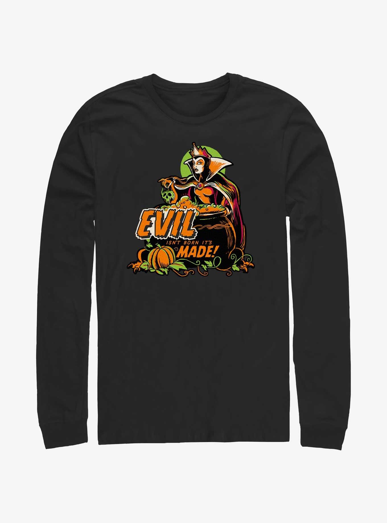 Disney100 Halloween Evil Isn't Born It's Made Long-Sleeve T-Shirt, , hi-res