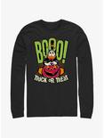 Disney100 Halloween Boo Donald Trick or Treat Long-Sleeve T-Shirt, BLACK, hi-res