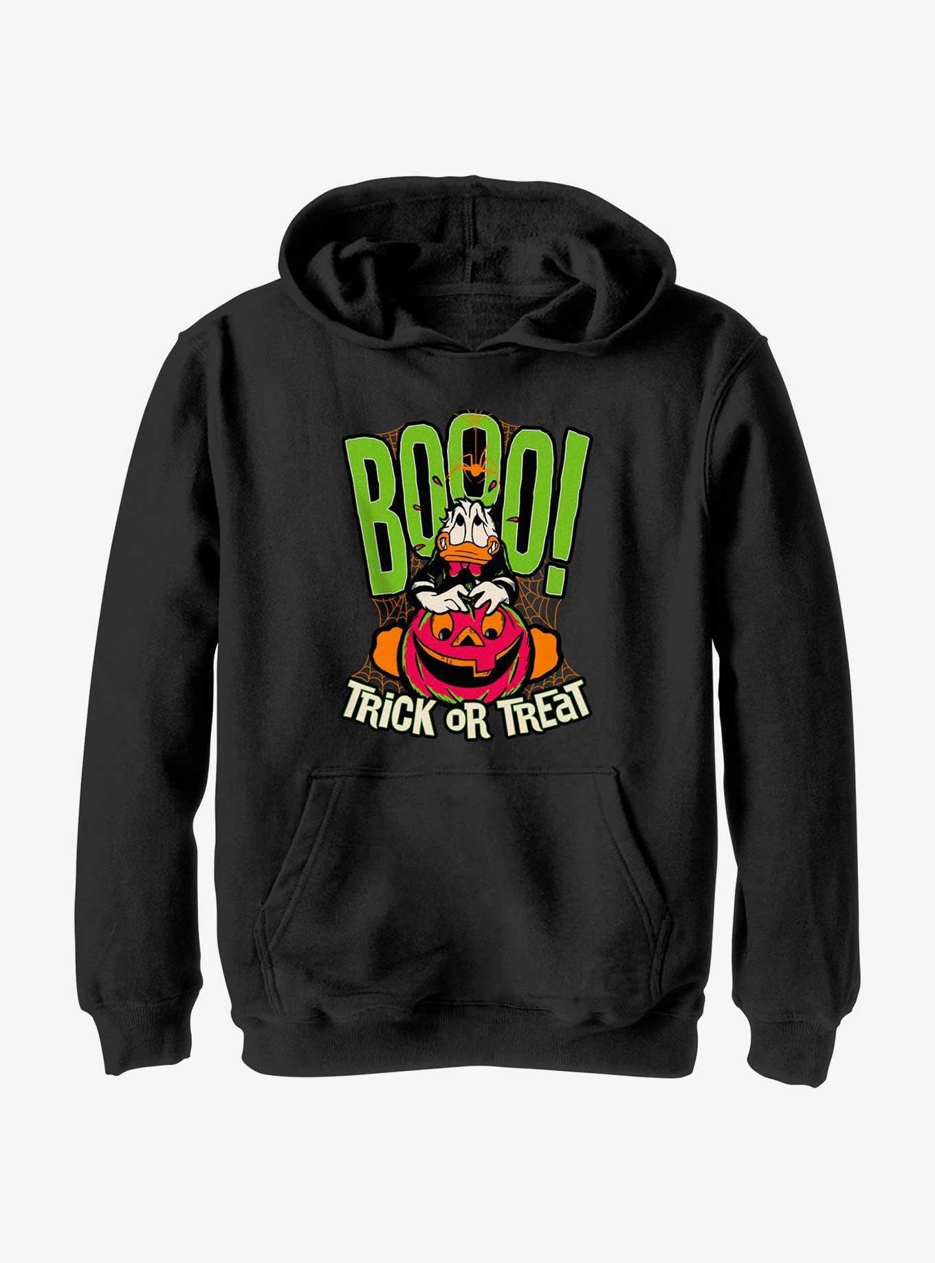 Disney100 Halloween Boo Donald Trick or Treat Youth Hoodie, , hi-res