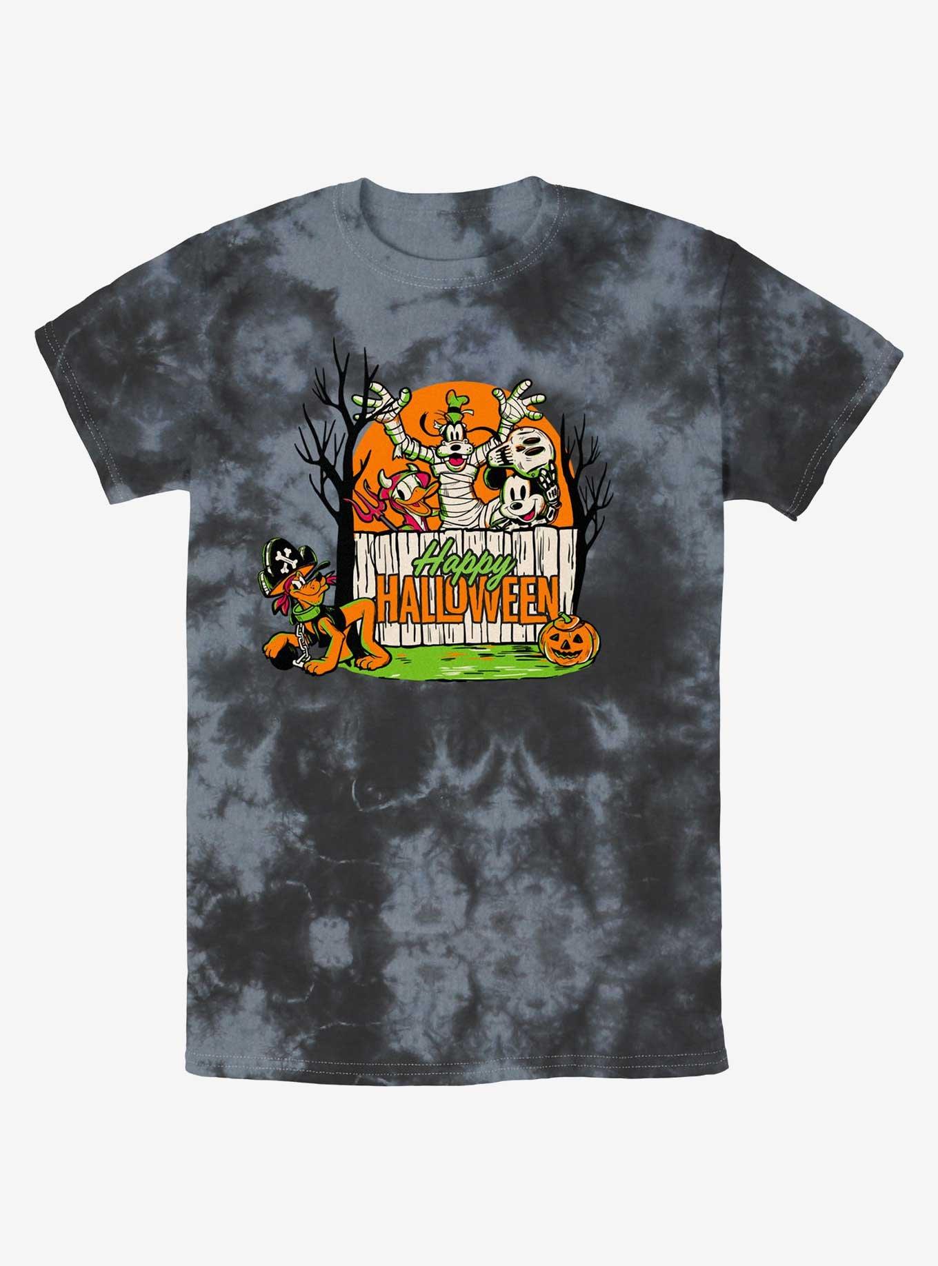 Disney100 Halloween Mickey Mouse Halloween Group Tie-Dye T-Shirt, , hi-res