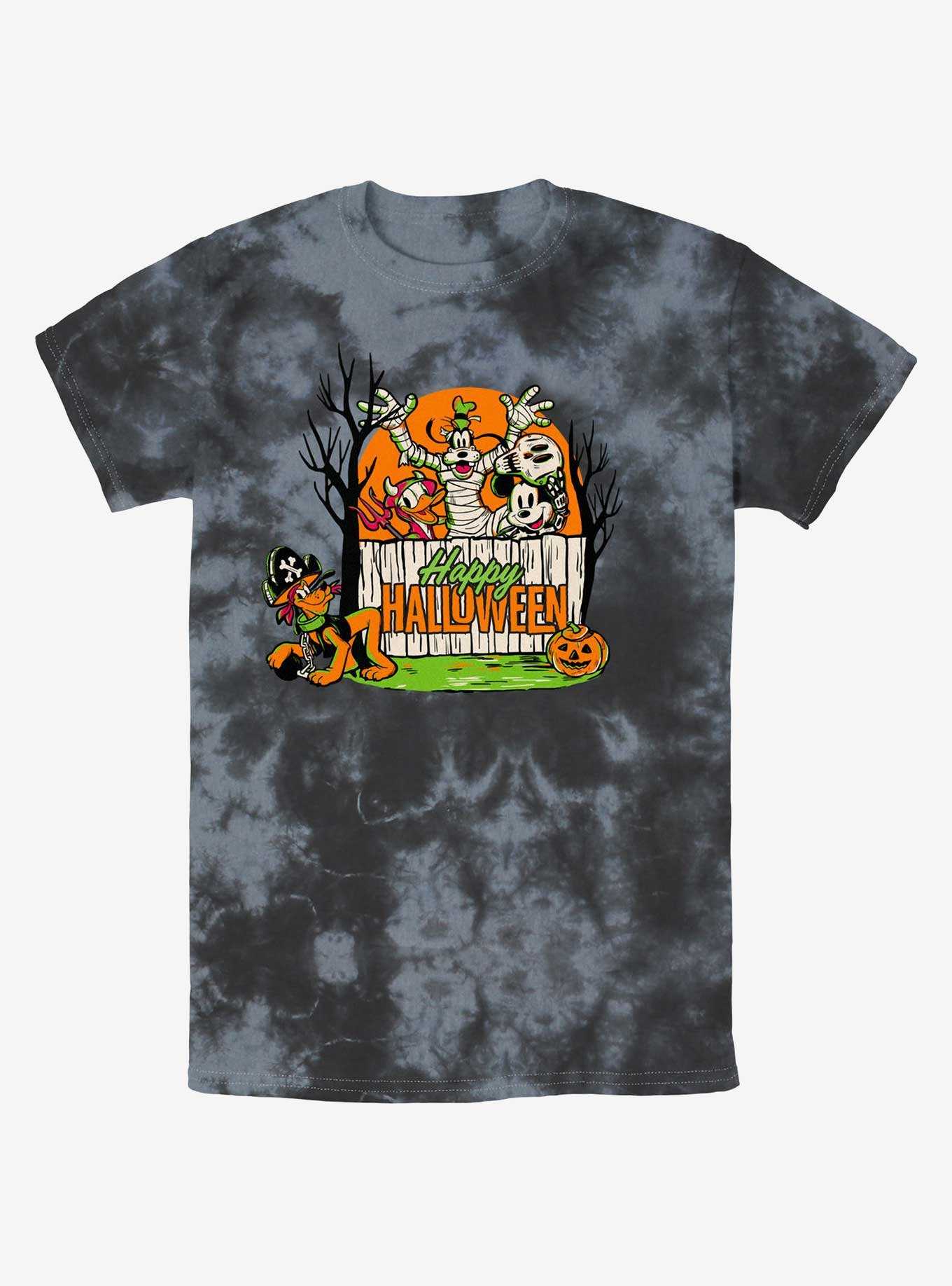 Disney100 Halloween Mickey Mouse Halloween Group Tie-Dye T-Shirt, , hi-res