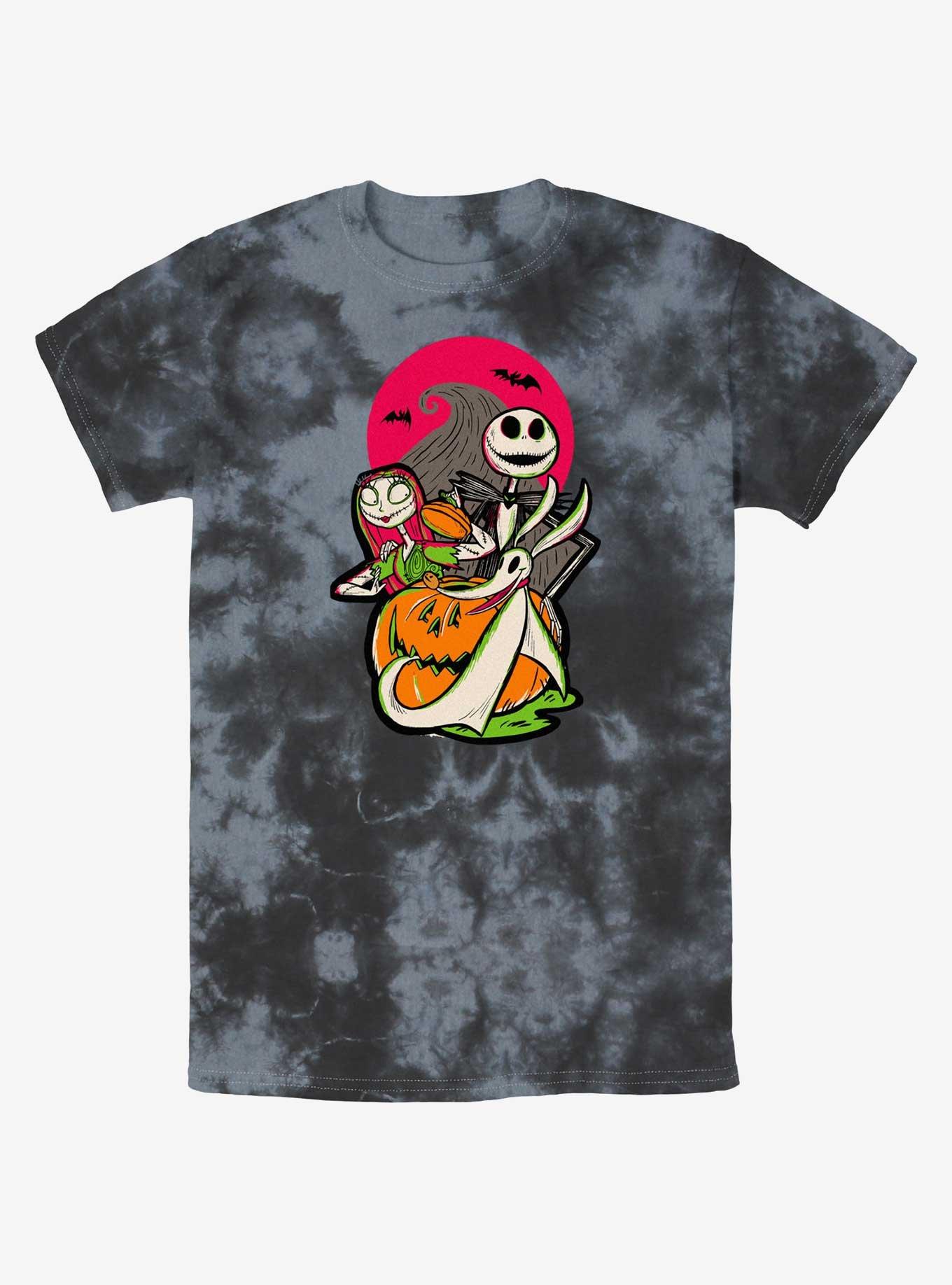 Disney100 Halloween Happy Halloween Sally Jack and Zero Tie-Dye T-Shirt, , hi-res