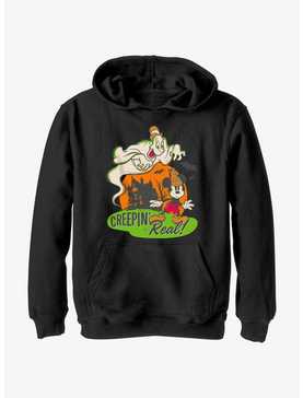 Disney100 Halloween Mickey Mouse Creepin' It Real Youth Hoodie, , hi-res