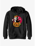 Disney100 Halloween Figaro Inside A Pumpkin Youth Hoodie, BLACK, hi-res