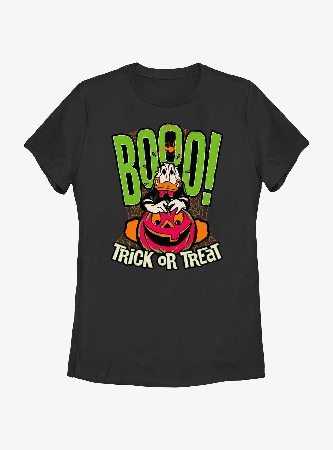 Disney100 Halloween Boo Donald Trick or Treat Women's T-Shirt