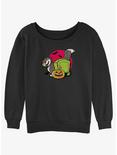 Disney100 Halloween Cat Lucifer Women's Slouchy Sweatshirt, BLACK, hi-res