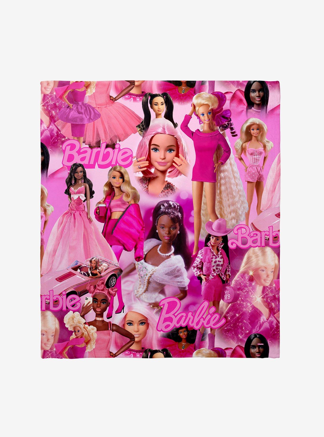 Personalized Barbie Pink Girl Blanket