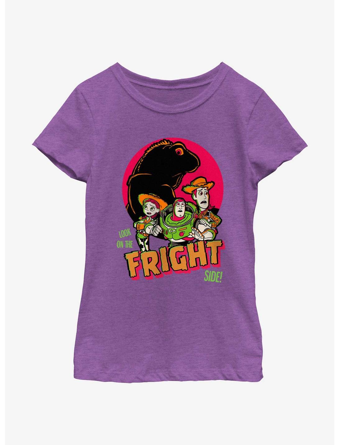 Disney100 Halloween Look On The Fright Side Youth Girl's T-Shirt, PURPLE BERRY, hi-res