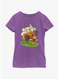 Disney100 Halloween Mickey Mouse Creepin' It Real Youth Girl's T-Shirt, PURPLE BERRY, hi-res