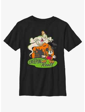 Disney100 Halloween Mickey Mouse Creepin' It Real Youth T-Shirt, , hi-res