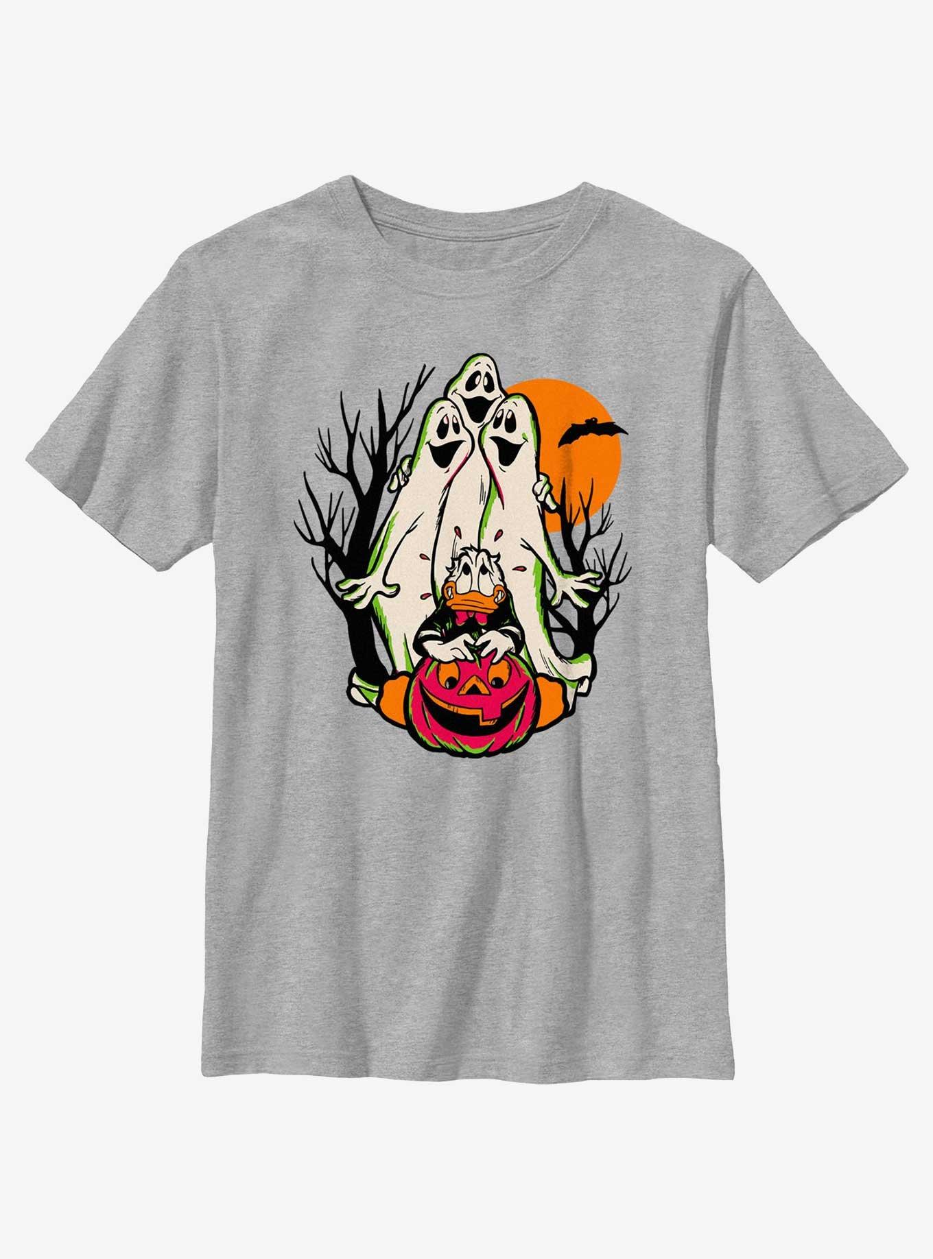 Disney100 Halloween Spooky Ghosts Scared Donald Youth T-Shirt, , hi-res