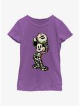 Disney100 Halloween Mickey Mouse Skeleton Youth Girl's T-Shirt, PURPLE BERRY, hi-res
