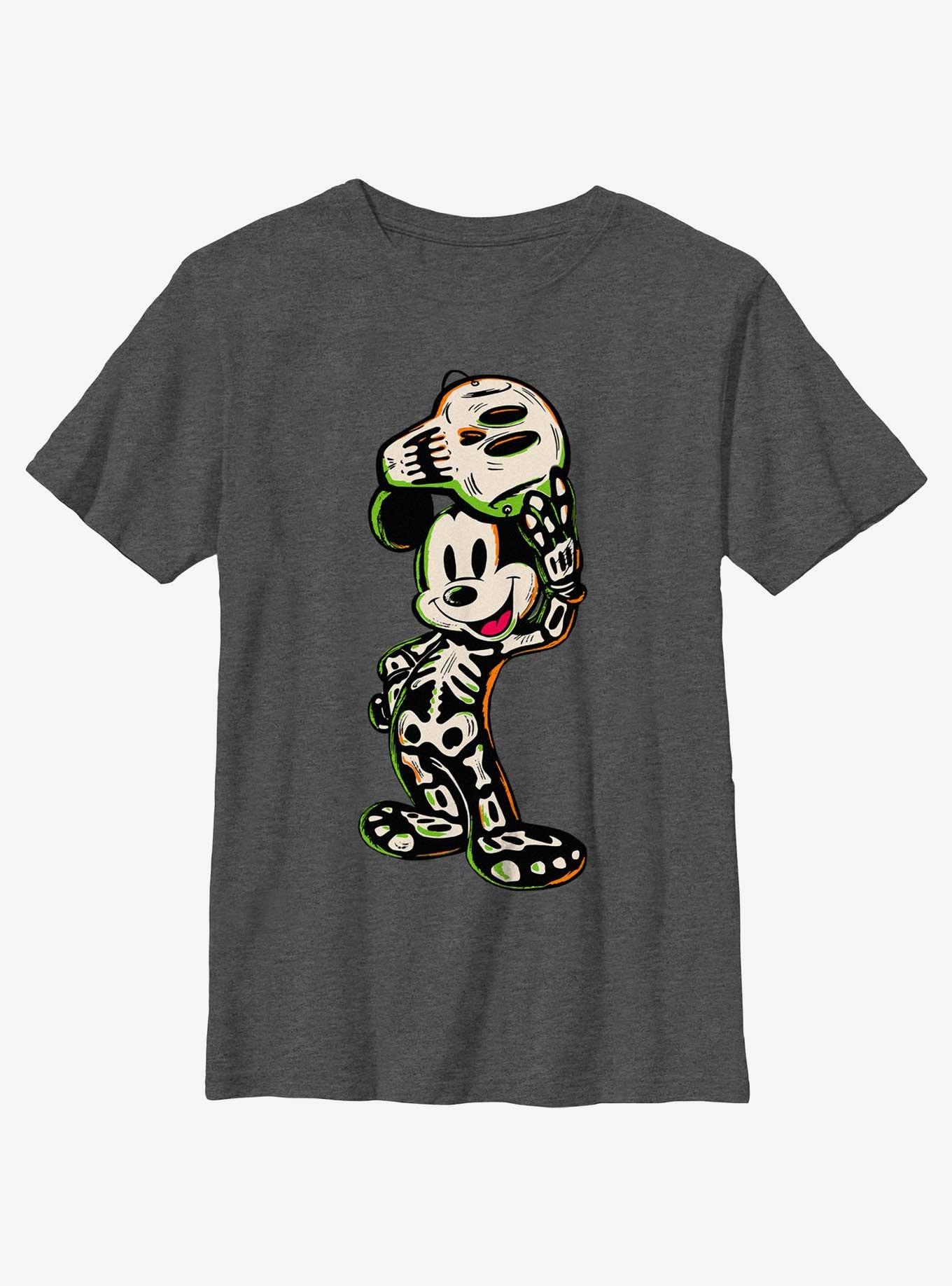 Disney100 Halloween Mickey Mouse Skeleton Youth T-Shirt, , hi-res