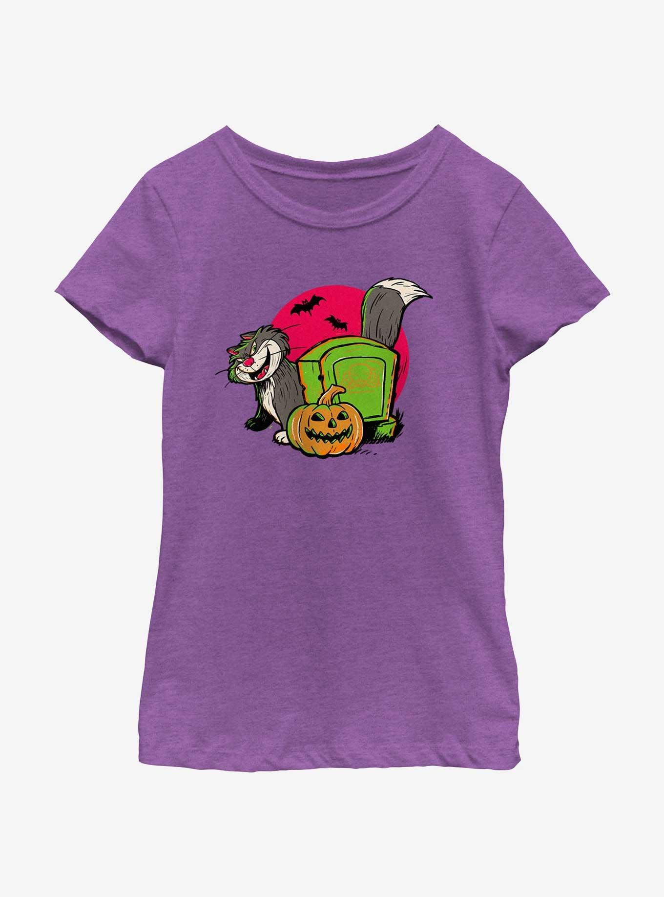 Disney100 Halloween Lucifer Cat Youth Girl's T-Shirt, , hi-res