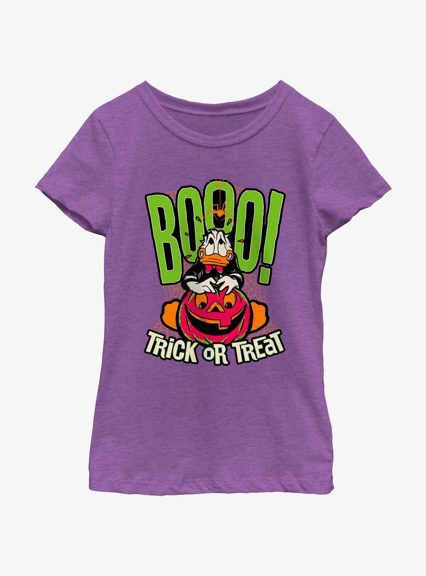 Disney100 Halloween Boo Donald Trick or Treat Youth Girl's T-Shirt, , hi-res