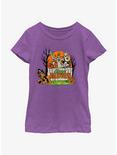 Disney100 Halloween Mickey Mouse Halloween Group Youth Girl's T-Shirt, PURPLE BERRY, hi-res