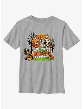 Disney100 Halloween Mickey Mouse Halloween Group Youth T-Shirt, , hi-res