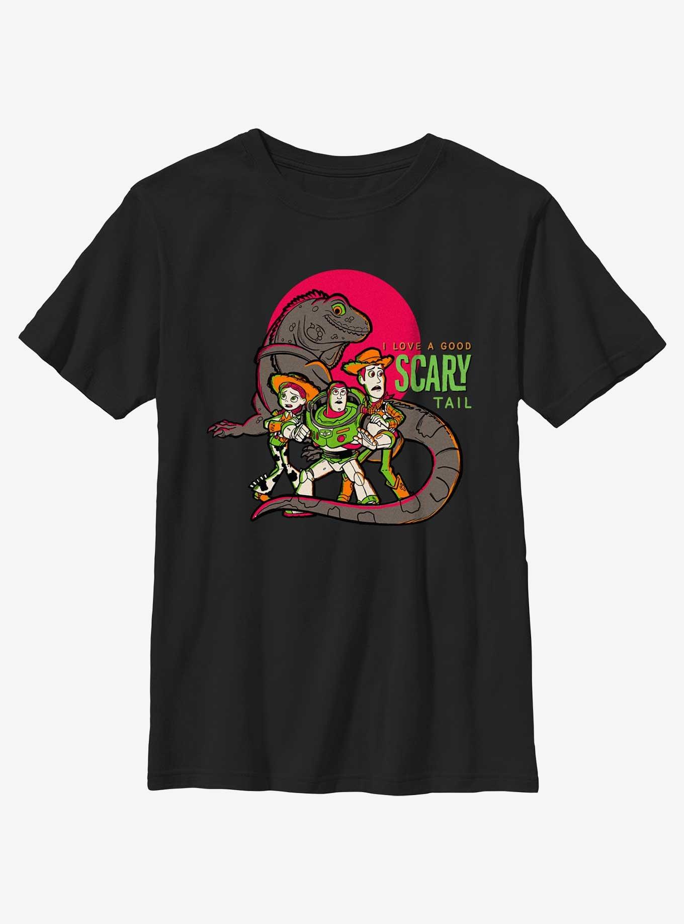 Disney100 Halloween Toy Story Iguana I Love A Good Scary Tail Youth T-Shirt, BLACK, hi-res