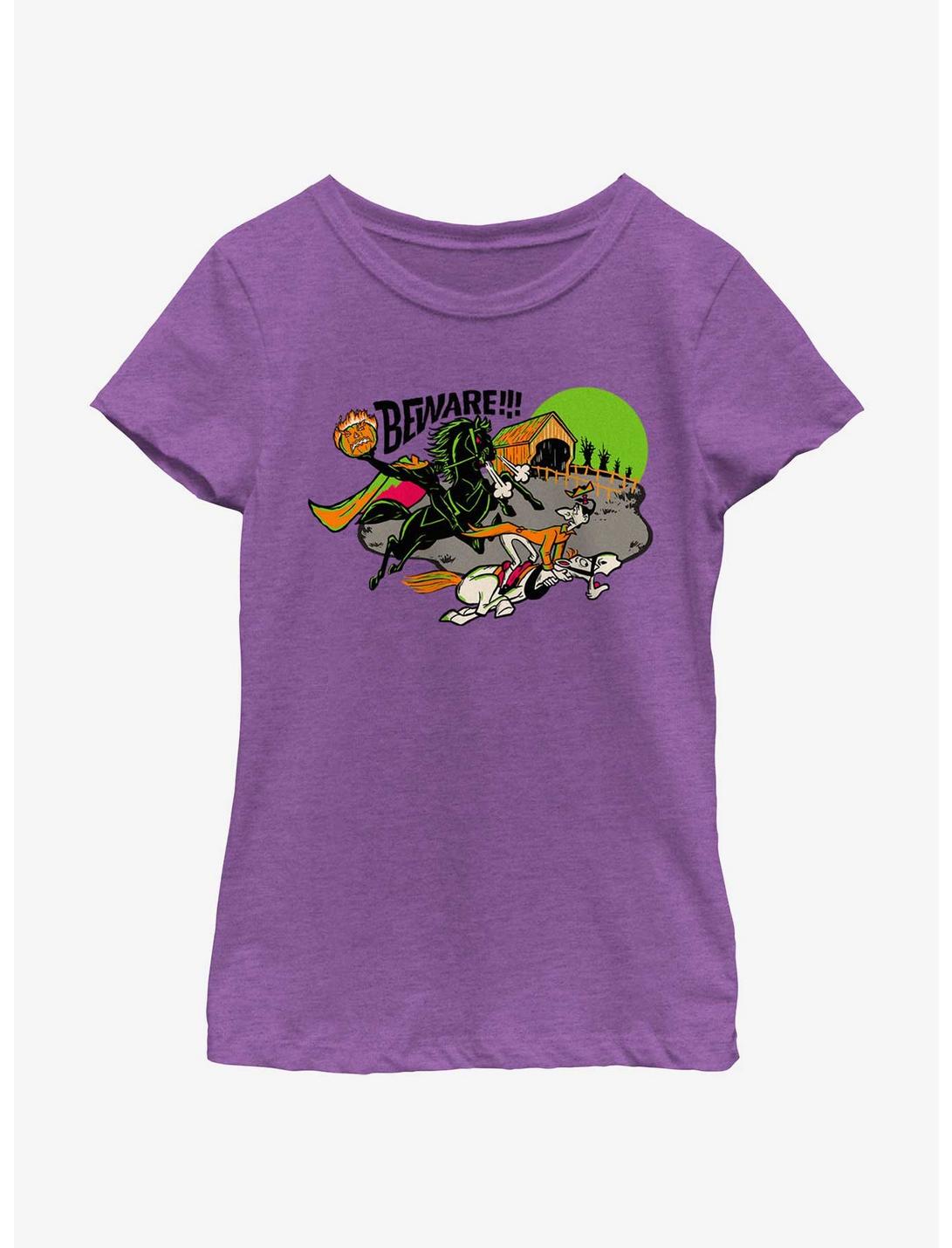 Disney100 Halloween Legend Of Sleepy Hollow Youth Girl's T-Shirt, PURPLE BERRY, hi-res