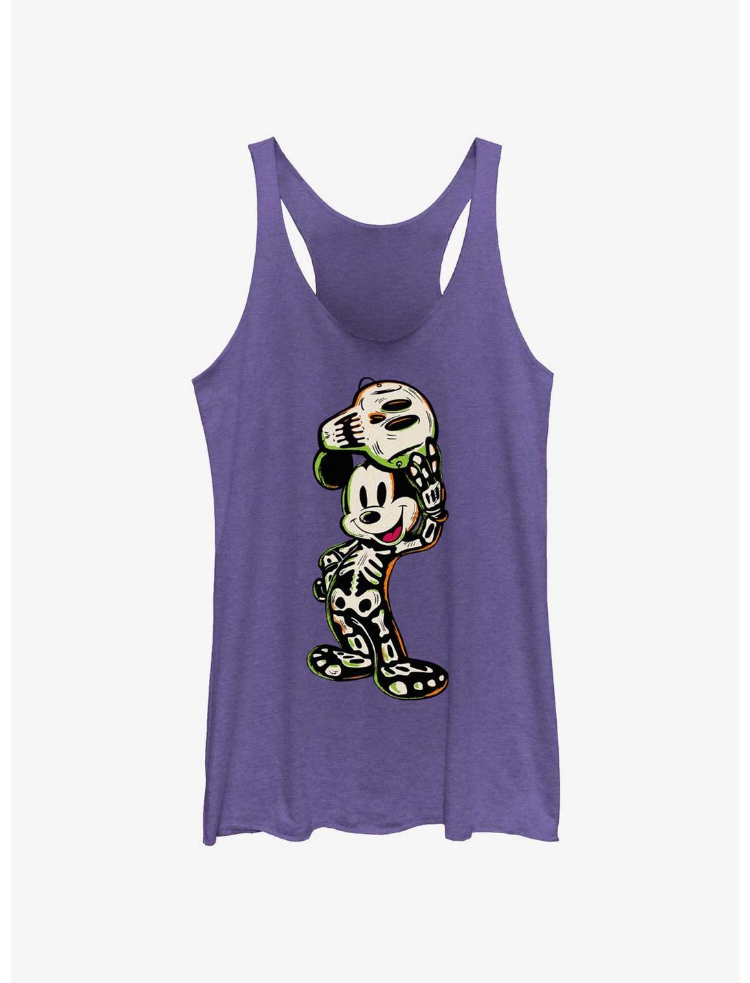 Disney100 Halloween Mickey Mouse Skeleton Women's Tank Top, PUR HTR, hi-res
