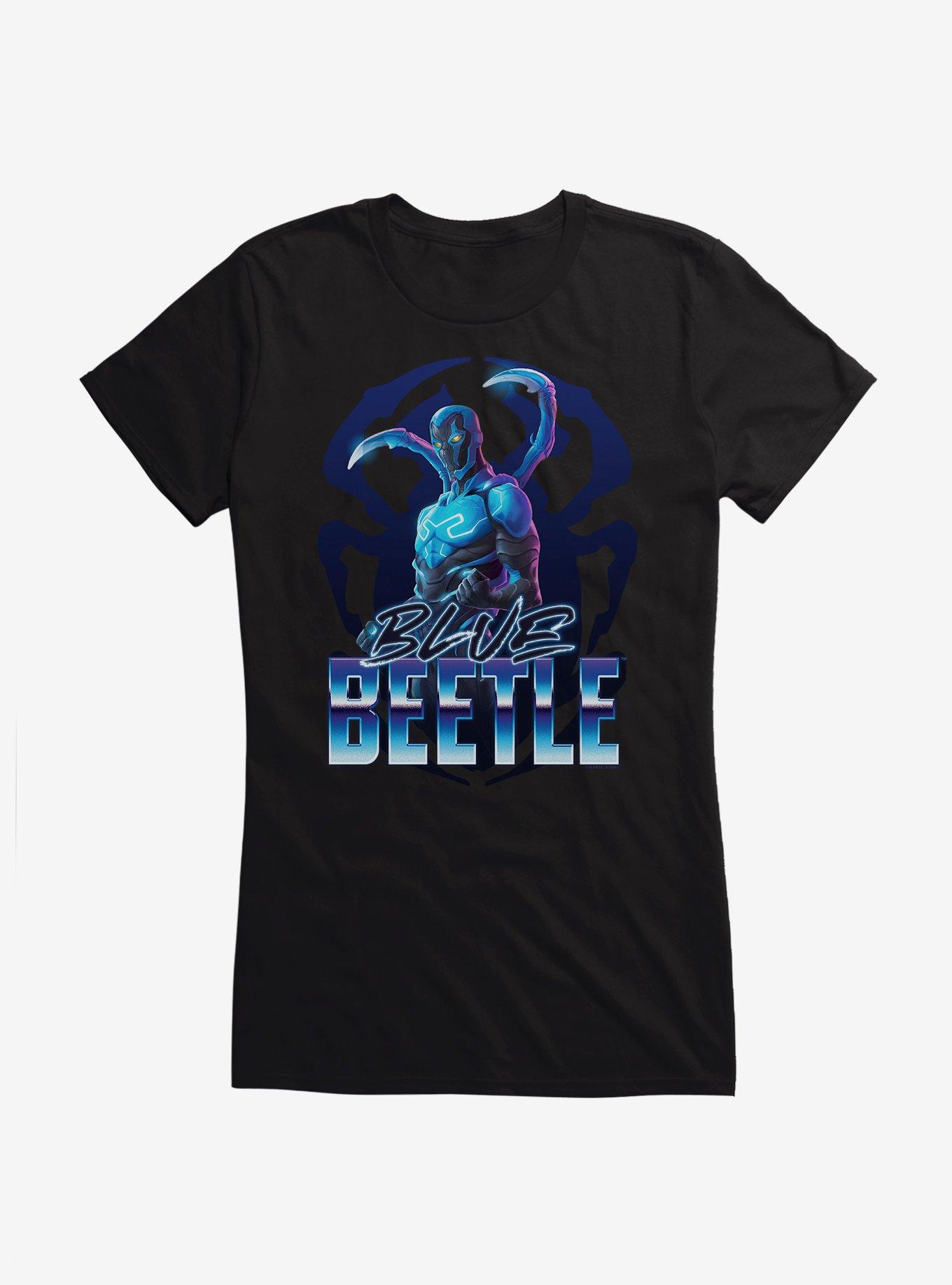Blue Beetle Scarab Silhouette Girls T-Shirt