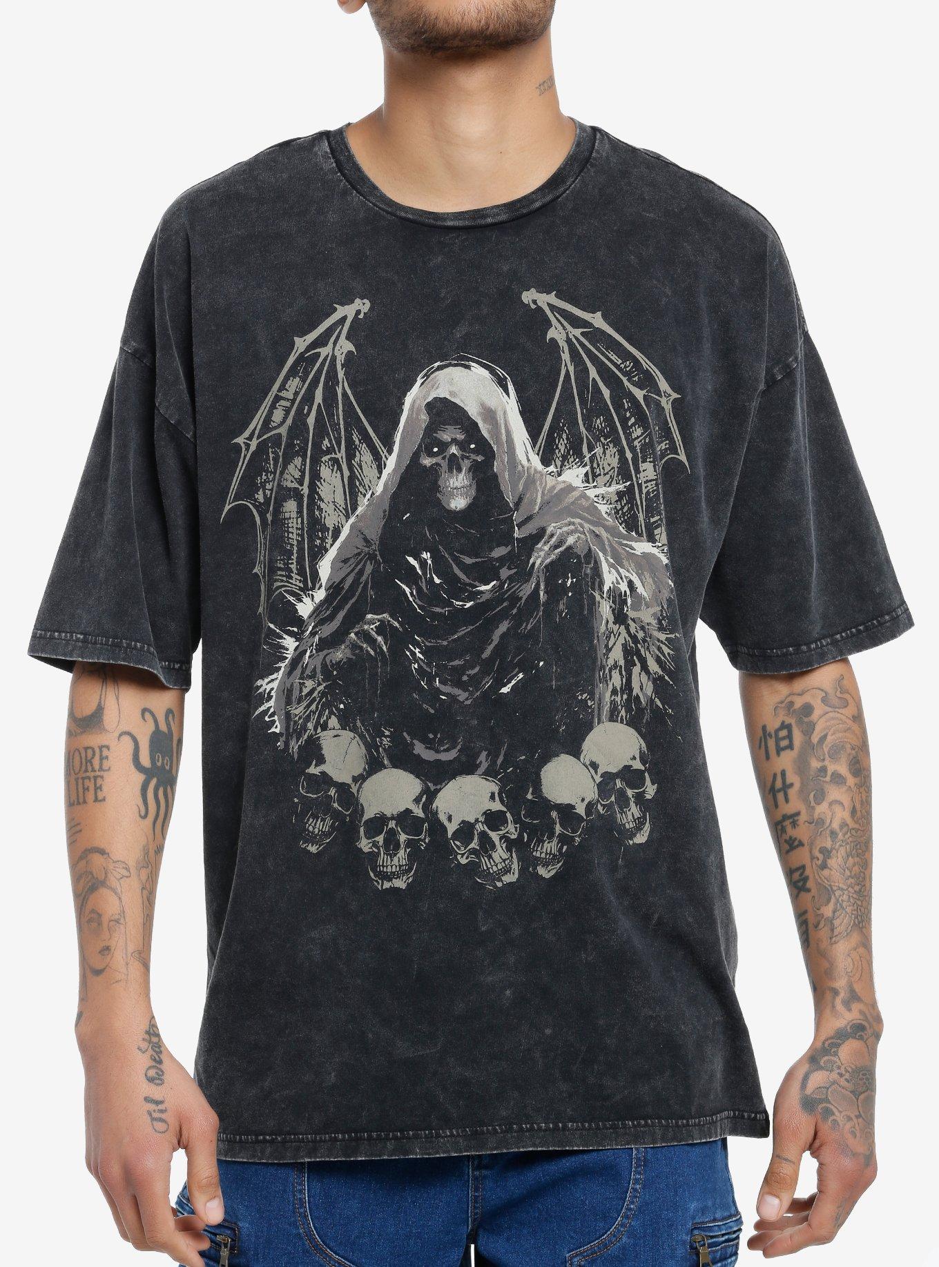 Social Collision® Grim Reaper Skulls T-Shirt, MULTI, hi-res