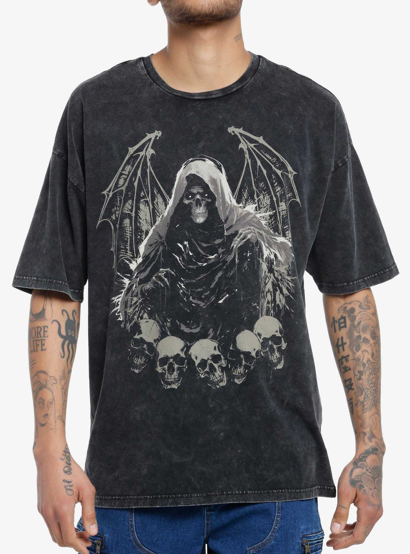 Social Collision® Grim Reaper Skulls T-Shirt, , hi-res