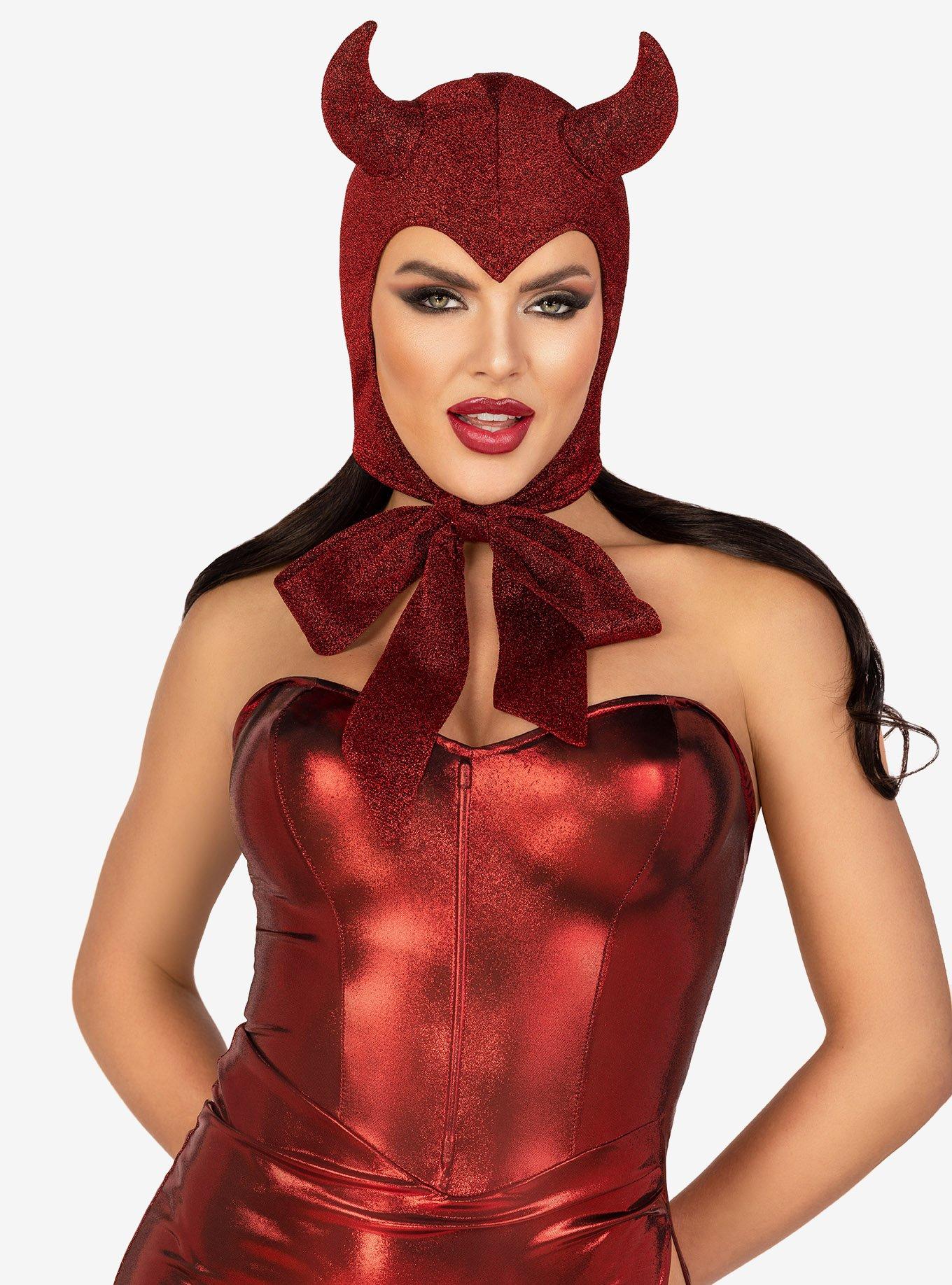 Shimmery Devil Bonnet Costume Accessory