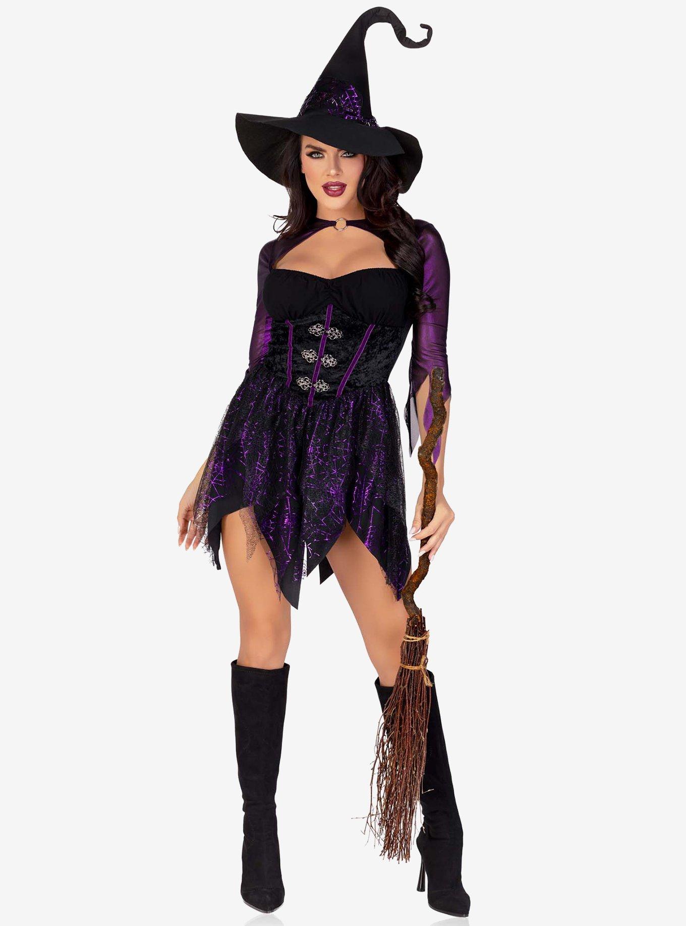 Mystical Witch Costume, PURPLE, hi-res