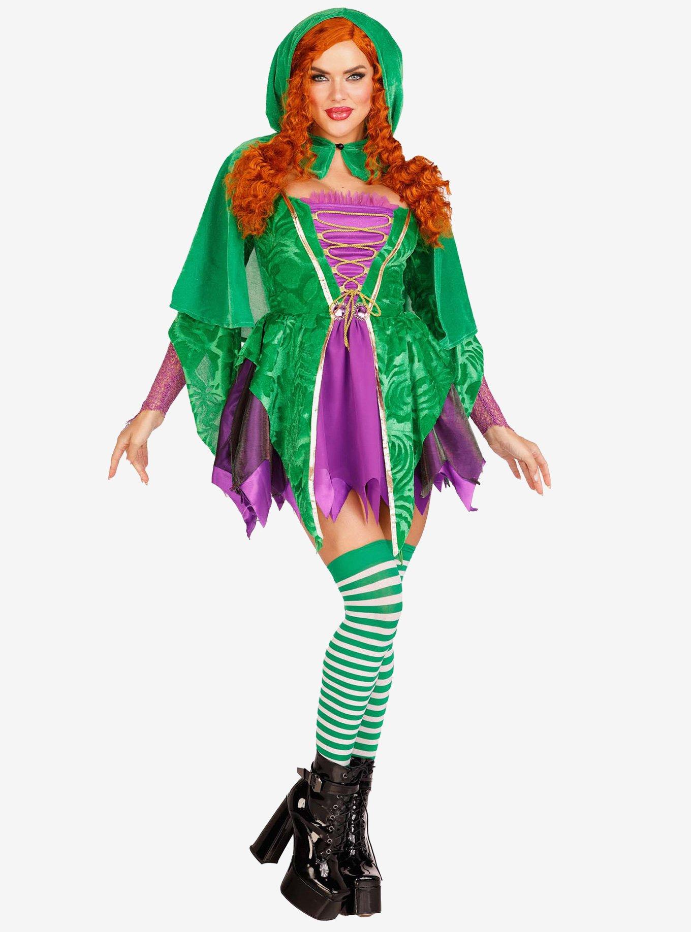 Crafty Spellcaster Costume, GREEN, hi-res