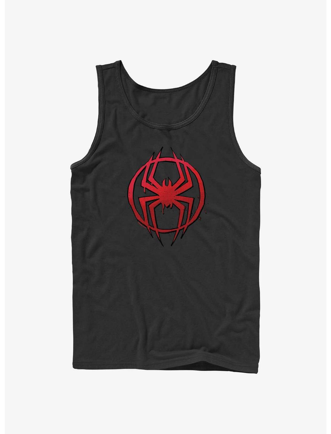 Marvel Spider-Man: Across the Spider-Verse Miles Morales Spider Logo Tank, BLACK, hi-res