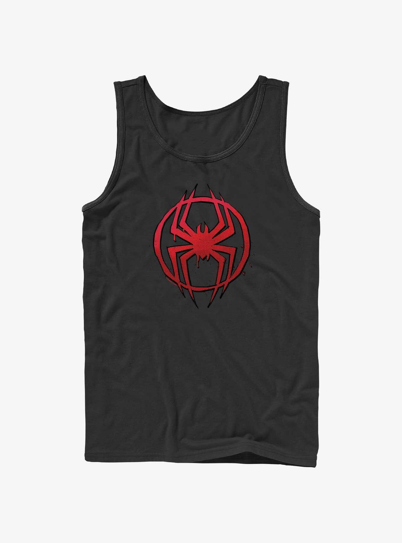 Marvel Spider-Man: Across the Spider-Verse Miles Morales Spider Logo Tank, BLACK, hi-res