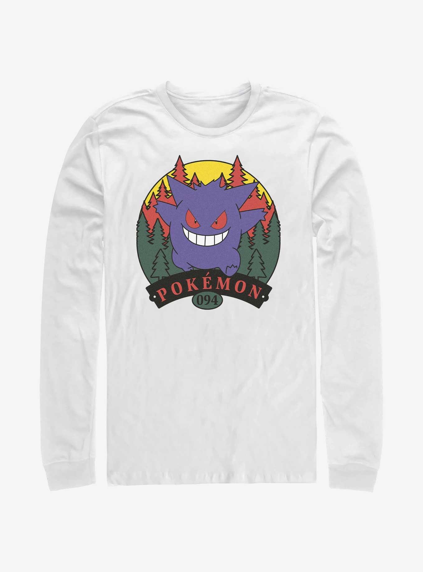 Pokemon Gengar Forest Attack Long-Sleeve T-Shirt, WHITE, hi-res