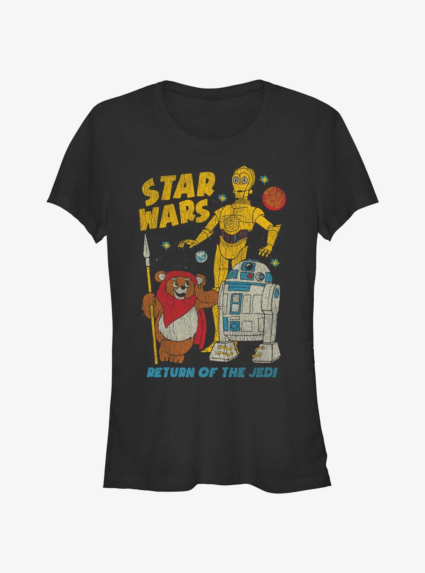 Star Wars Walk The Ewok Girl's T-Shirt, BLACK, hi-res