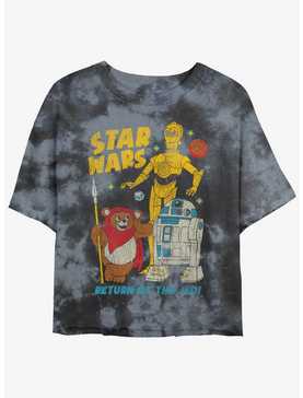 Star Wars Walk The Ewok Girls Tie-Dye Crop T-Shirt, , hi-res