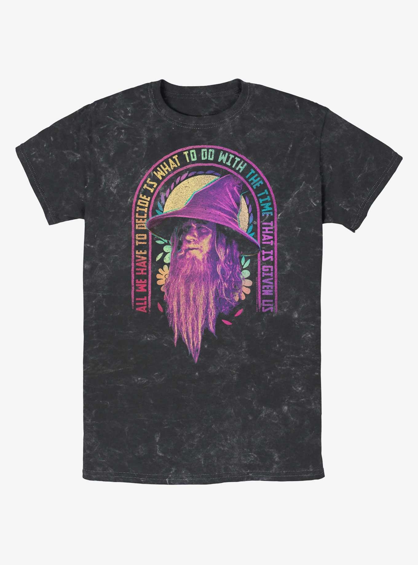 the Lord of Rings Gandalf Decide With Time Mineral Wash T-Shirt