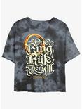The Lord of the Rings One Ring Rules Girls Tie-Dye Crop T-Shirt, BLKCHAR, hi-res