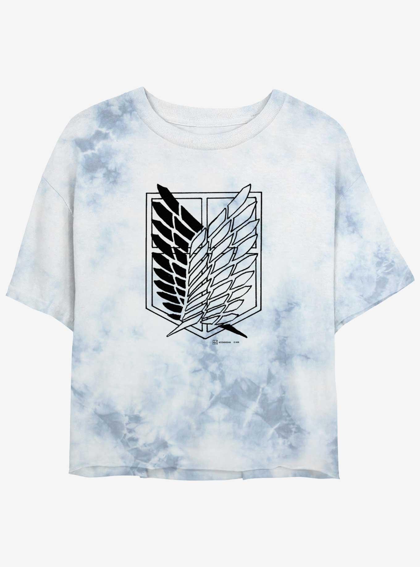 Attack On Titan Scout Regiment Girls Tie-Dye Crop T-Shirt, , hi-res