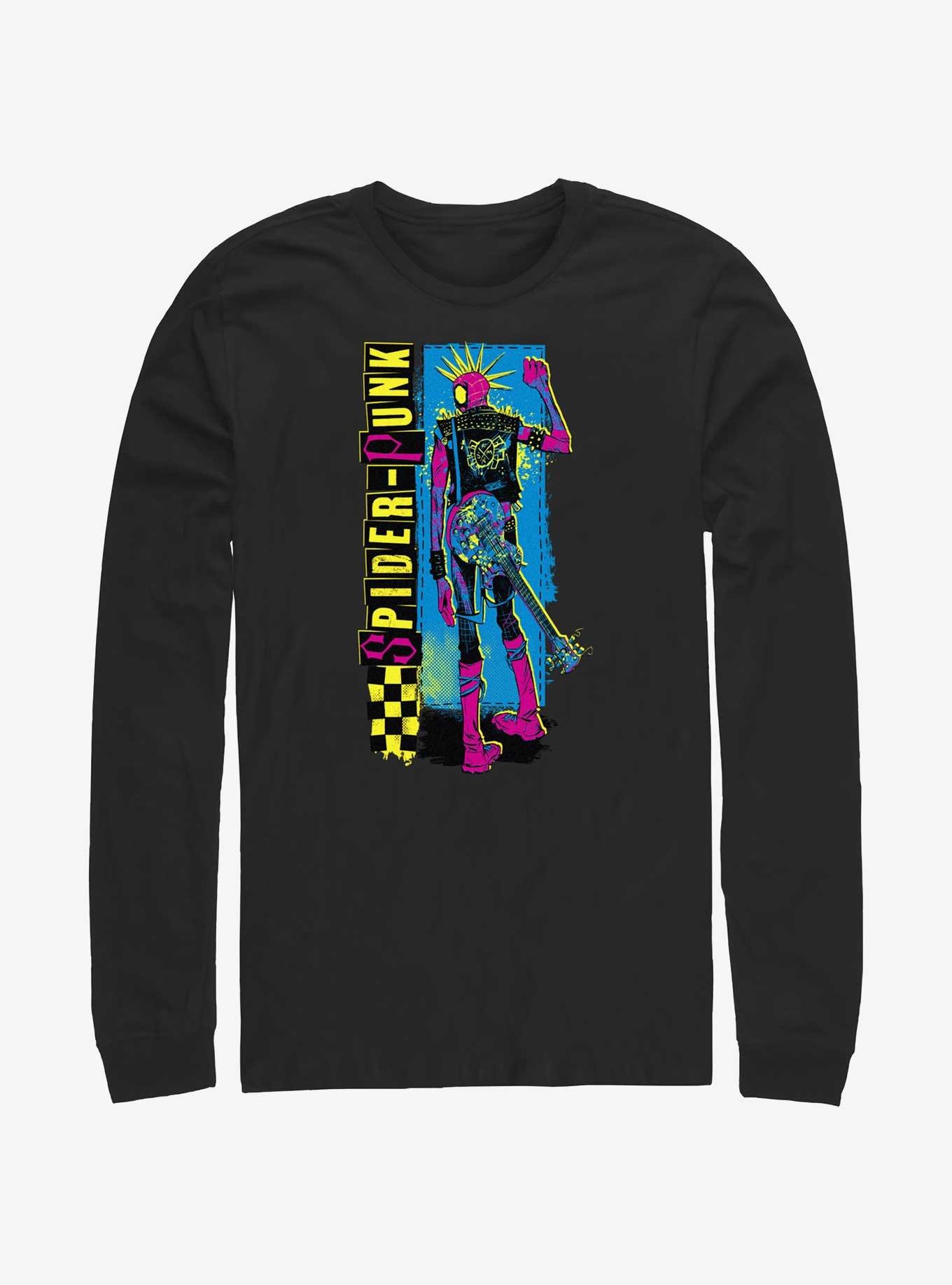 Marvel Spider-Man: Across the Spider-Verse Spider-Punk Long-Sleeve T-Shirt, BLACK, hi-res