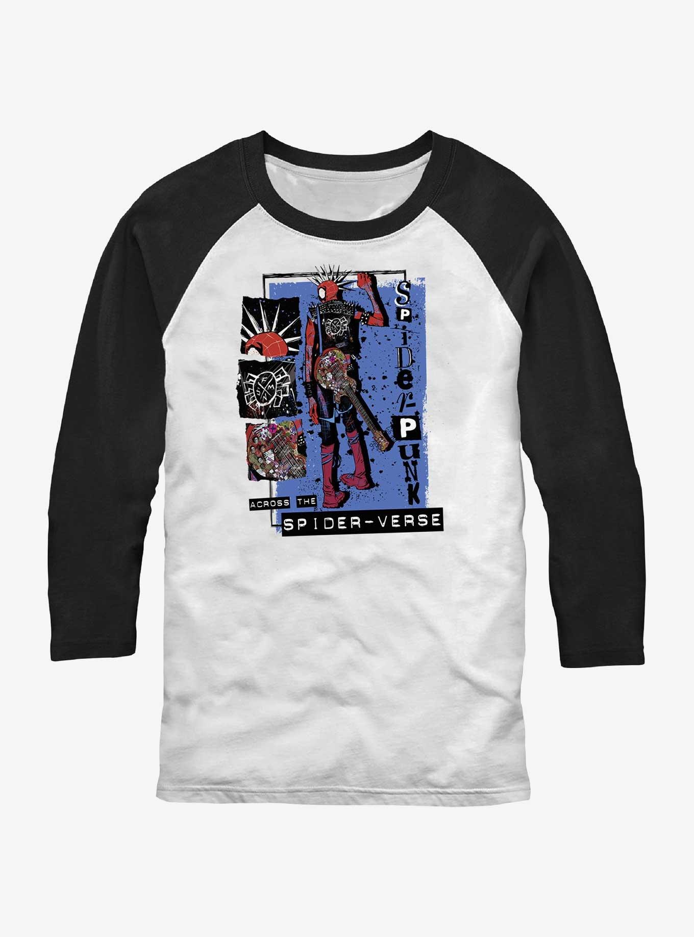 Marvel Spider-Man: Across the Spider-Verse Punk Power Raglan T-Shirt, WHTBLK, hi-res