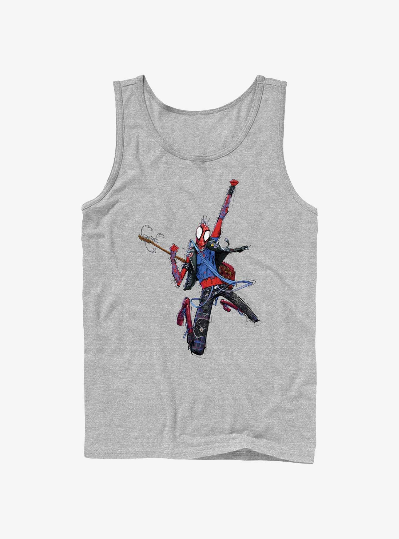 Marvel Spider-Man: Across the Spider-Verse Spider-Punk Rock Out Tank, ATH HTR, hi-res