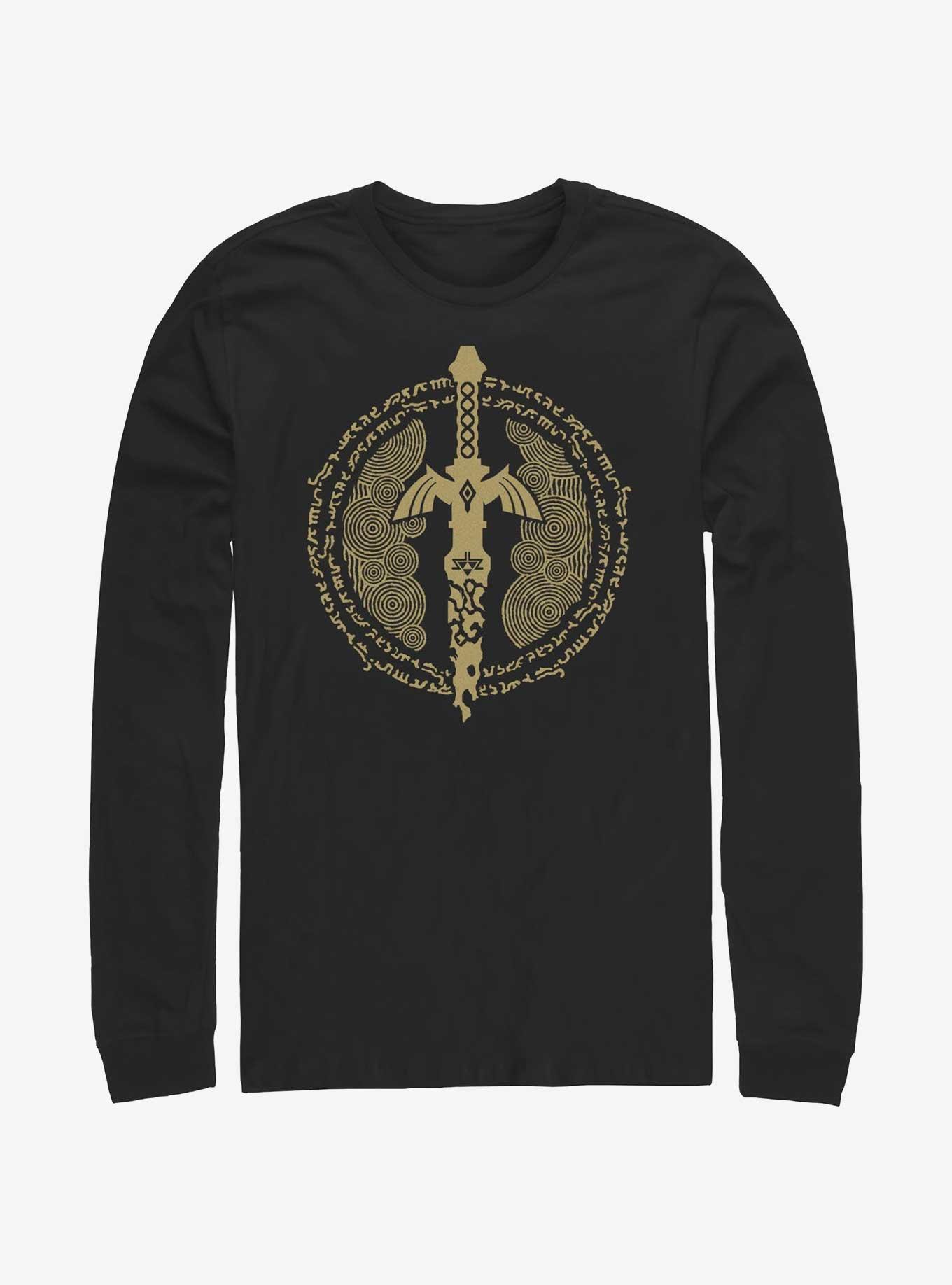 The Legend of Zelda Master Sword Icon Long-Sleeve T-Shirt, BLACK, hi-res