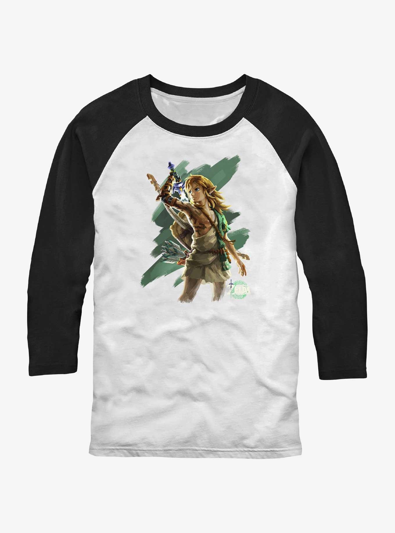 Nintendo Hero Link Raglan T-Shirt, WHTBLK, hi-res