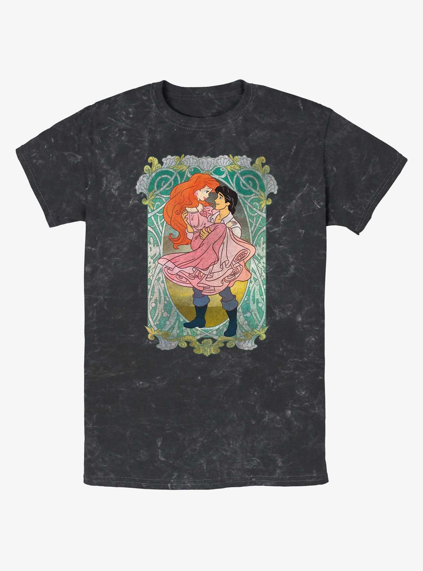 Disney The Little Mermaid Ariel and Eric Ever After Mineral Wash T-Shirt, , hi-res