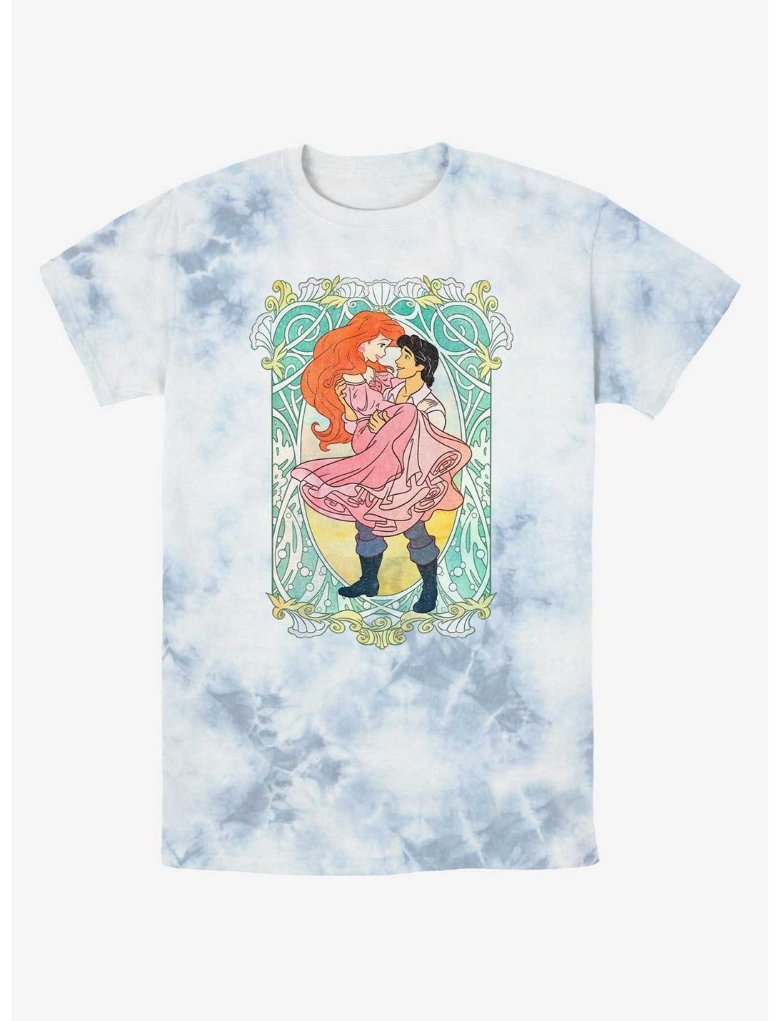 Disney The Little Mermaid Ariel and Eric Ever After Tie-Dye T-Shirt, WHITEBLUE, hi-res