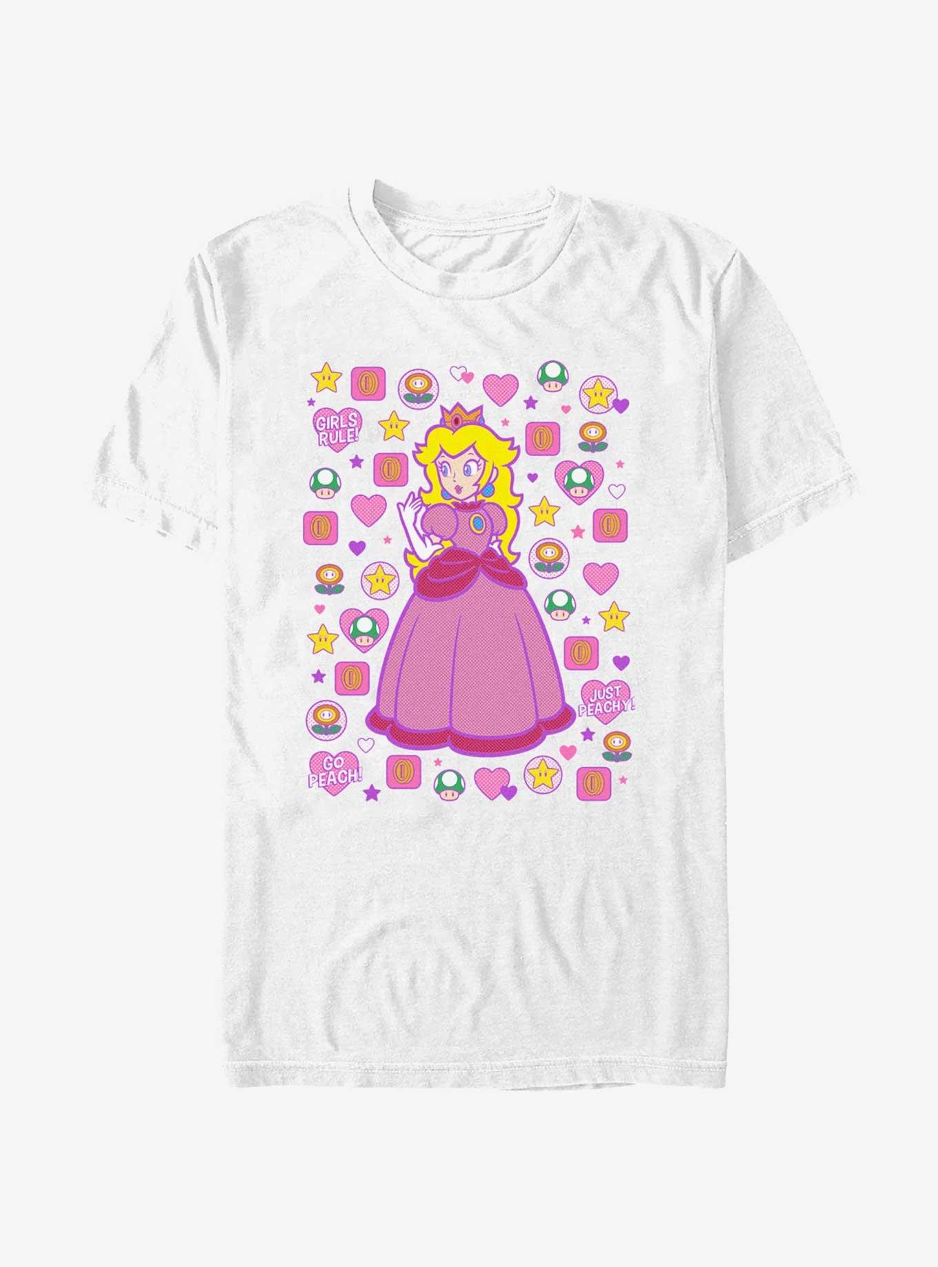 Mario Princess Peach T-Shirt, WHITE, hi-res