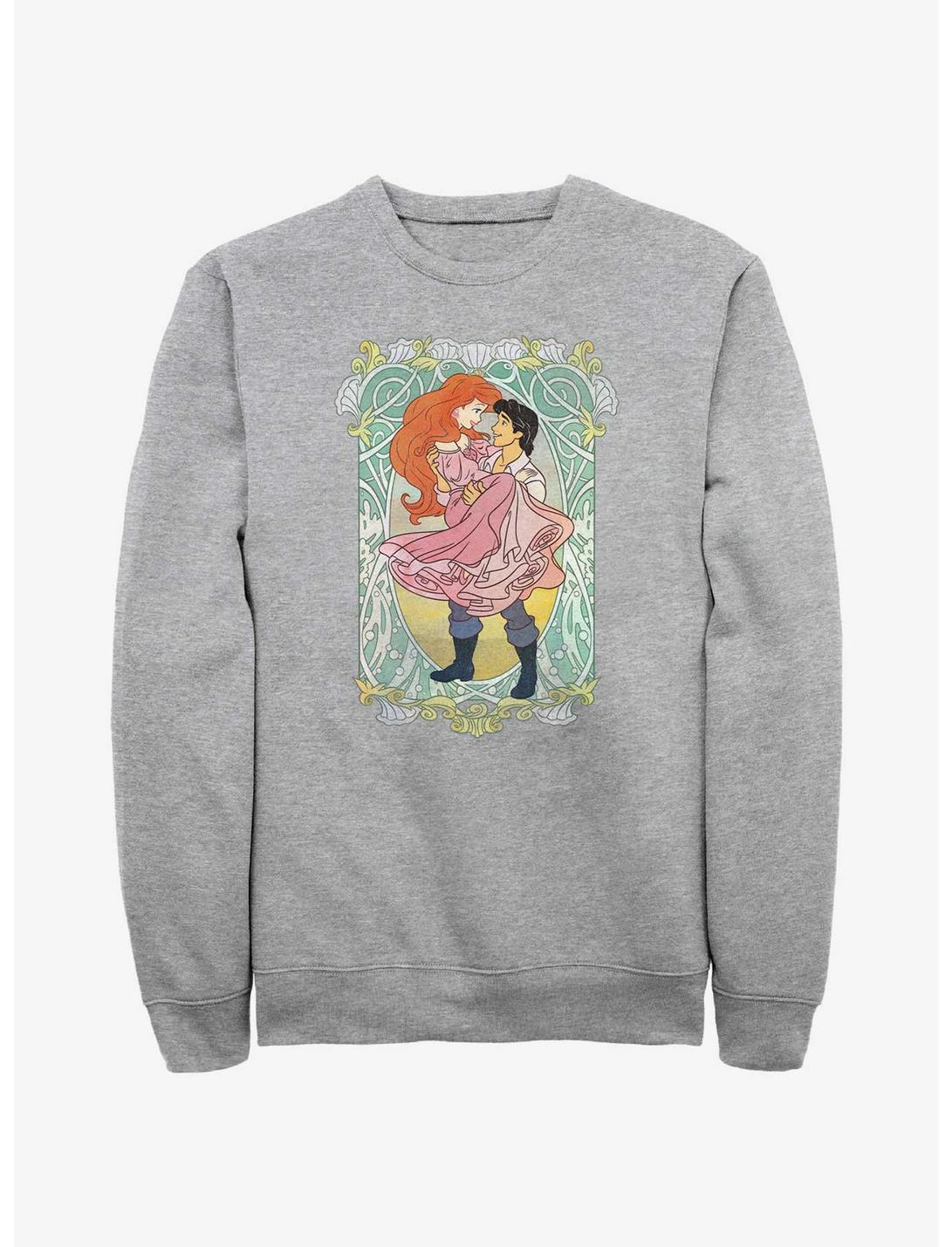 Disney The Little Mermaid Ariel and Eric Ever After Sweatshirt, ATH HTR, hi-res